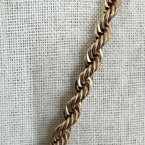 Avon Vintage Gold Tone Thick Chunky Rope Chain Necklace 24” - Picture 5 of 8